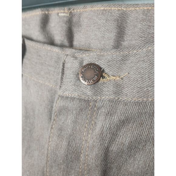 Vintage Maverick Brown Demin Jeans Flare Leg Men's Size 36 S Cotton NWT 70s 80s - Picture 2 of 6